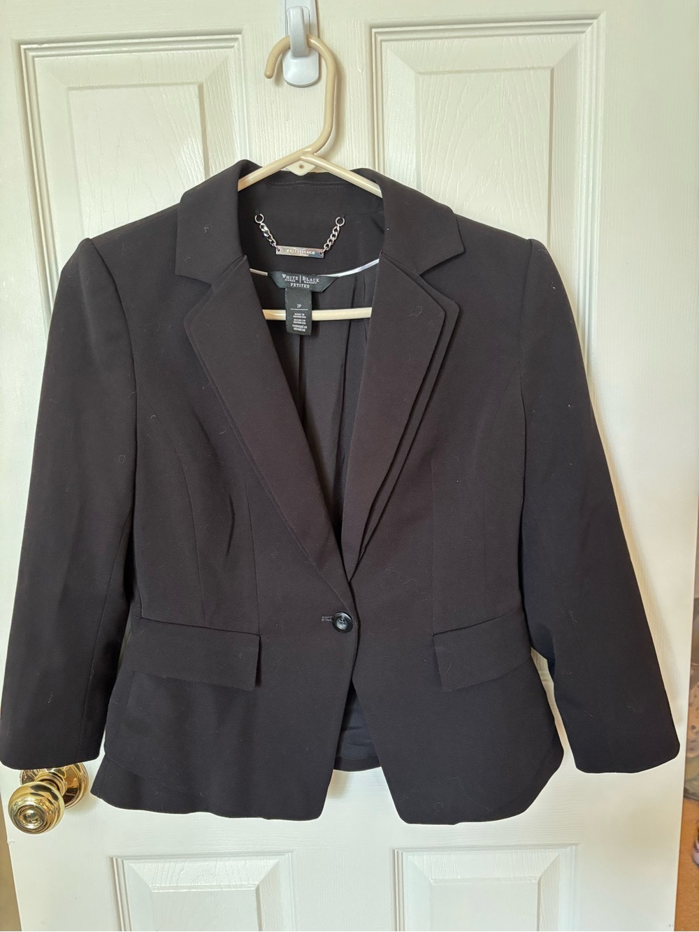 White House Black Market Black One-Button Tailored Blazer